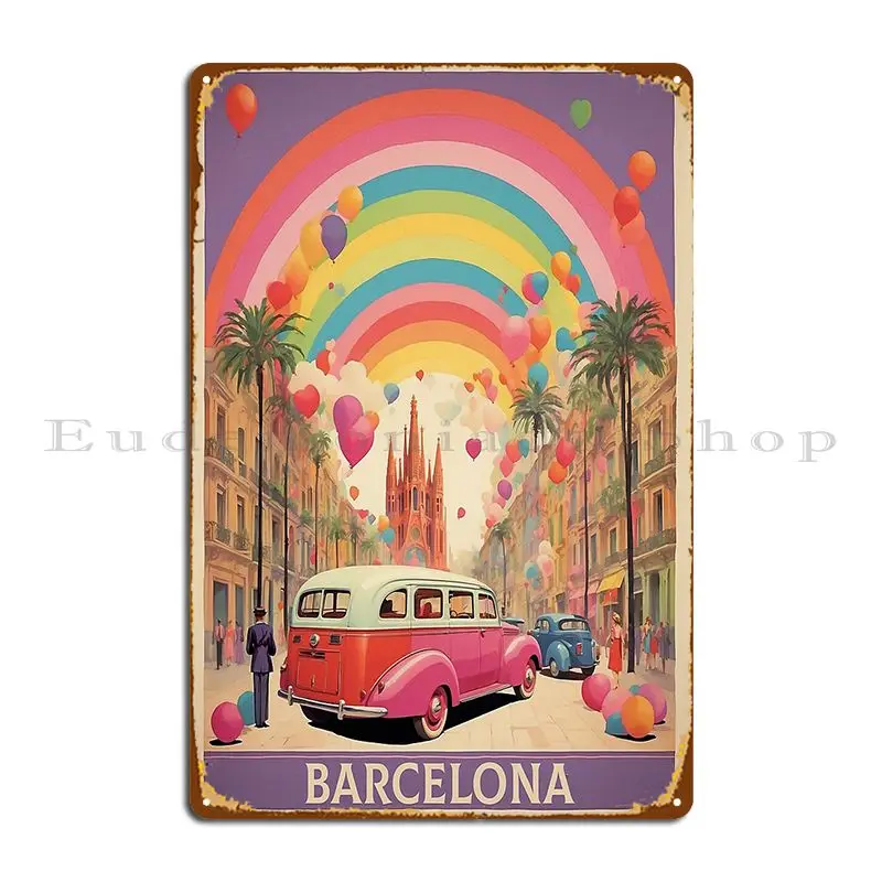Home Cinema Today - Poster Vintage Pariwisata LGBT Barcelona Spanyol