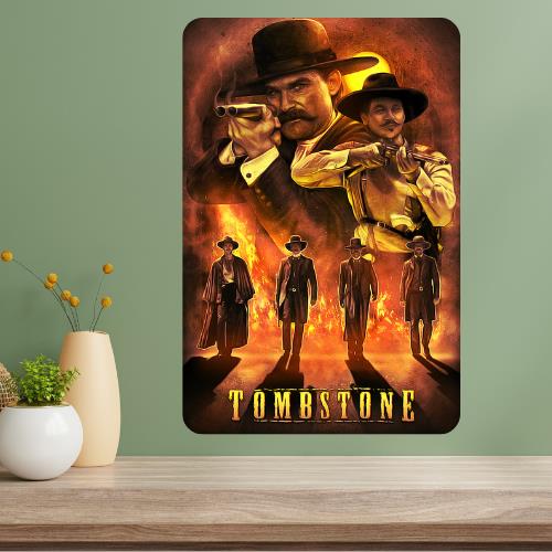 Home Cinema Decor - Poster Logam Film Klasik Tombstone
