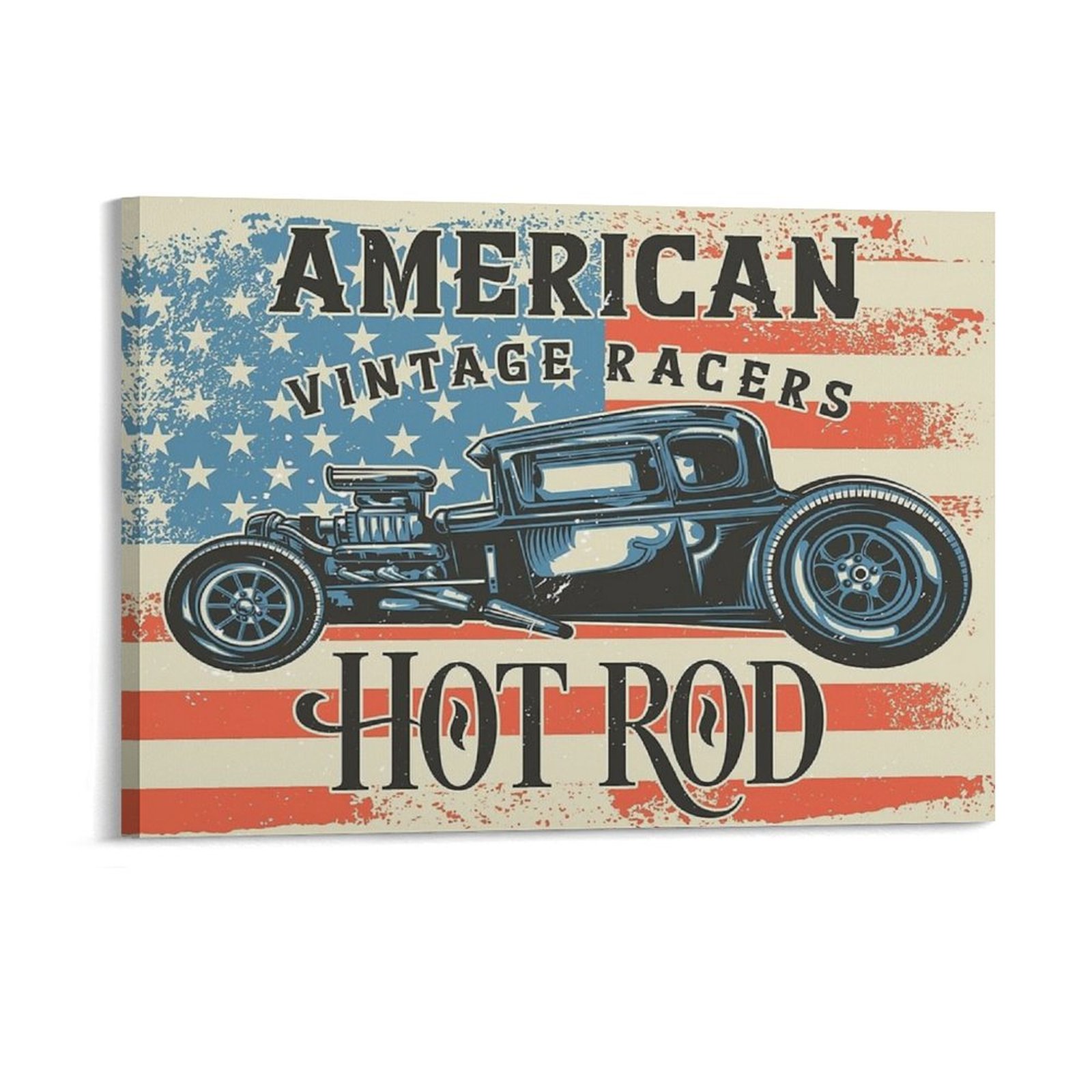 Home Cinema Wall Design - Lukisan Kanvas Hot Rod Amerika Lukisan