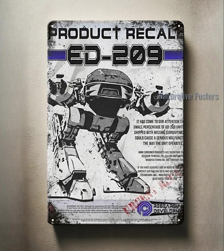 Home Cinema Decor - Poster Logam Film Robocop Ed-209 -