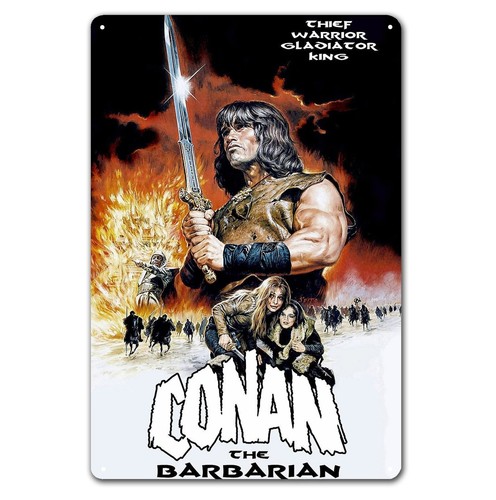 Home Cinema Decor - Poster Logam Film Conan The Barbarian