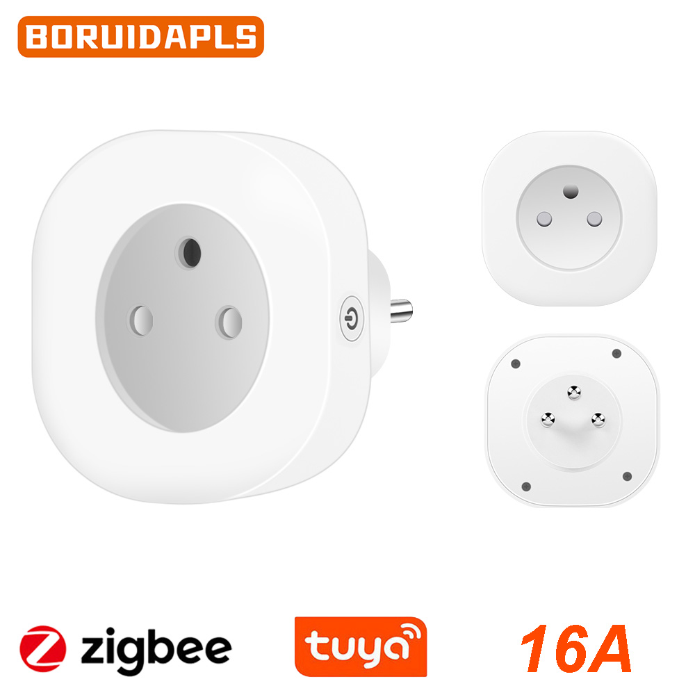 Home Cinema Alexa - BORUIDAPLS Tuya Zigbee Smart Socket EU/FR/Israel/Brazil/Swiss