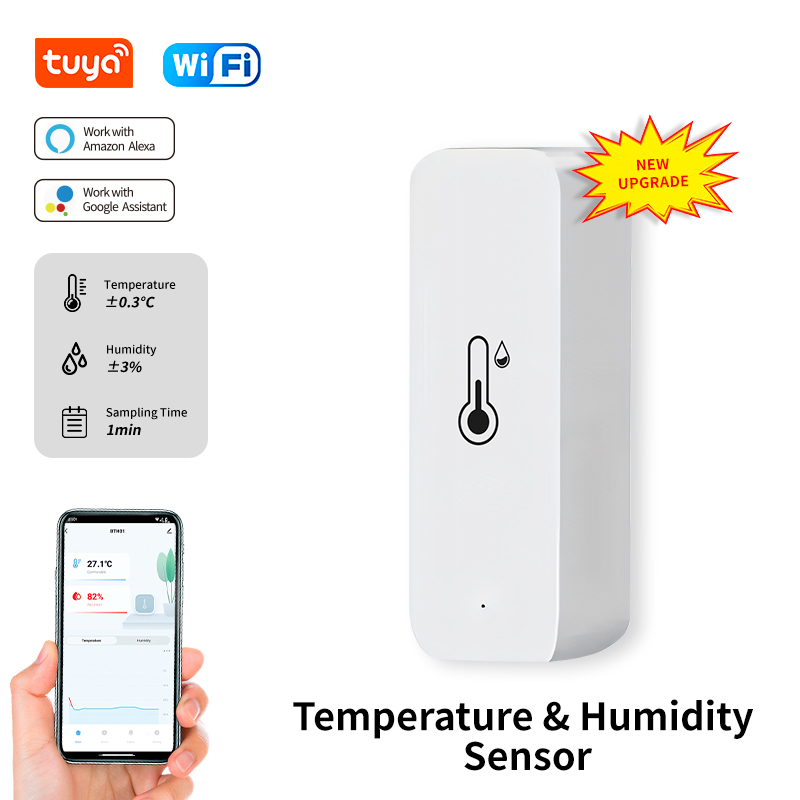 Home Cinema Alexa - Tuya Sensor suhu dan kelembaban WiFi,