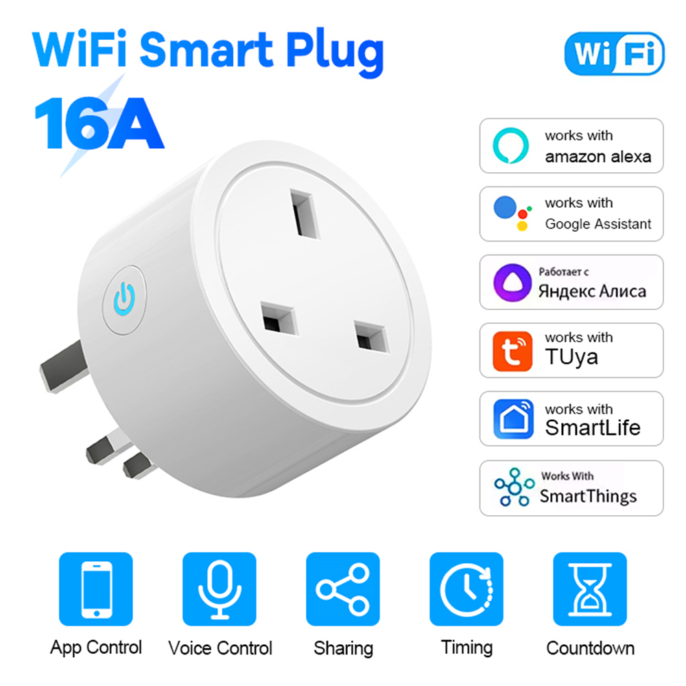 Home Cinema Alexa - WiFi Smart Plug 16A Soket Inggris