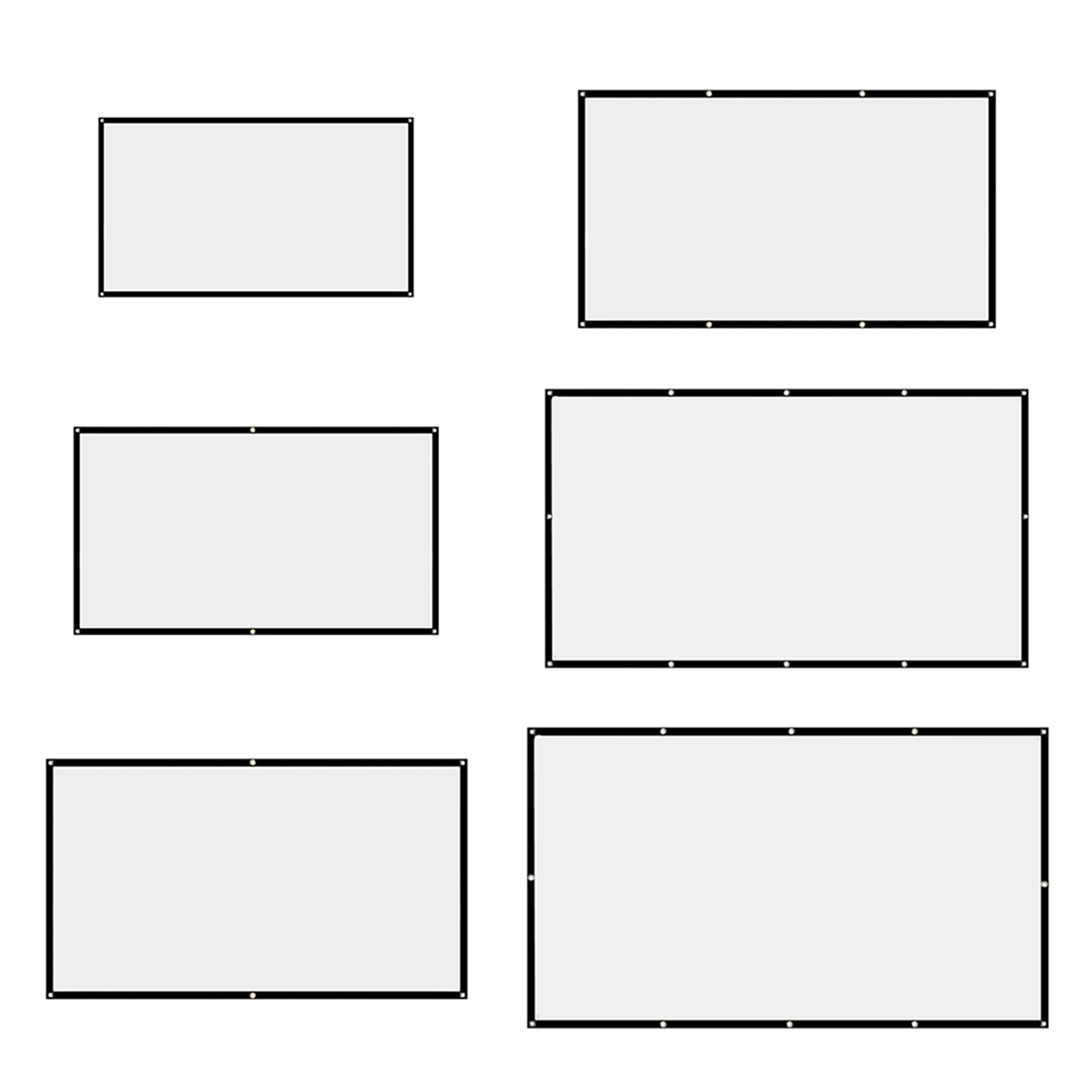 Home Cinema Projector Screen - Set Tirai Proyektor Sederhana Portabel 16:9