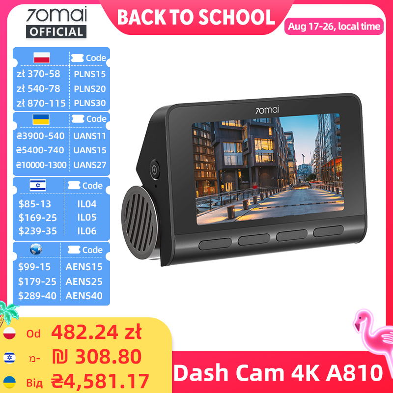 Home Cinema Blu Ray Sony - 70mai 4K Dash Cam A810 HDR