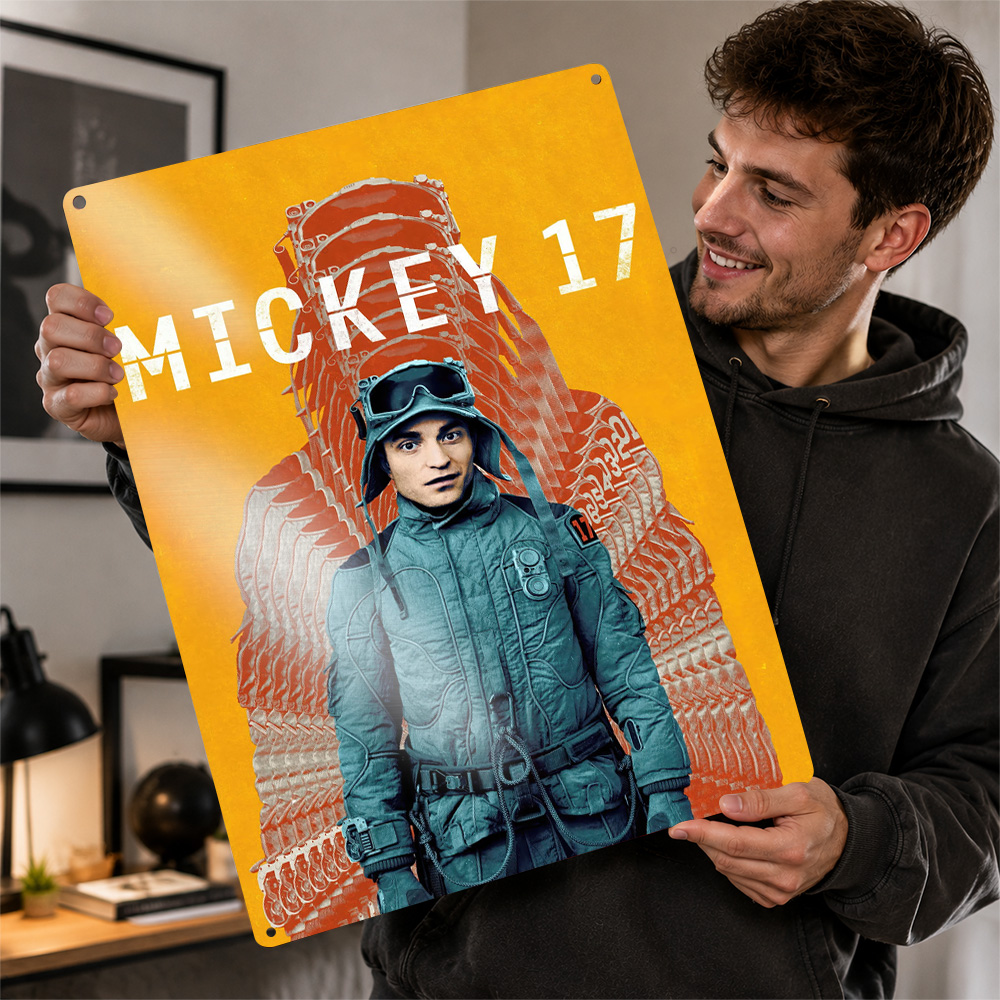Home Cinema Gifts - Poster Film Mickey 17 dari Logam,