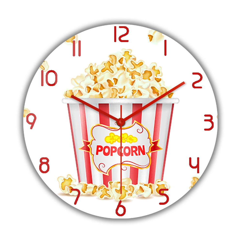 Home Cinema Wall Design - Jam Dinding Desain Modern Akrilik Popcorn,