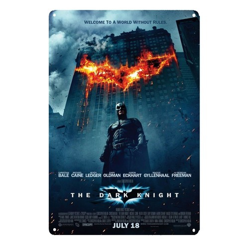 Home Cinema Decor - Poster Logam Film The Dark Knight