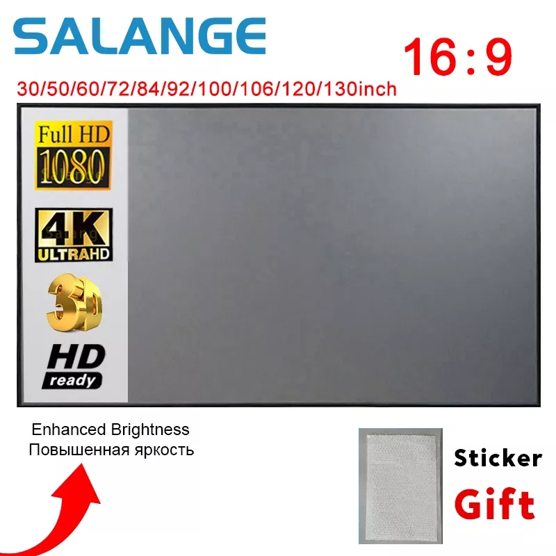 Home Cinema Projector Screen - Salange layar proyektor, 60 100 120