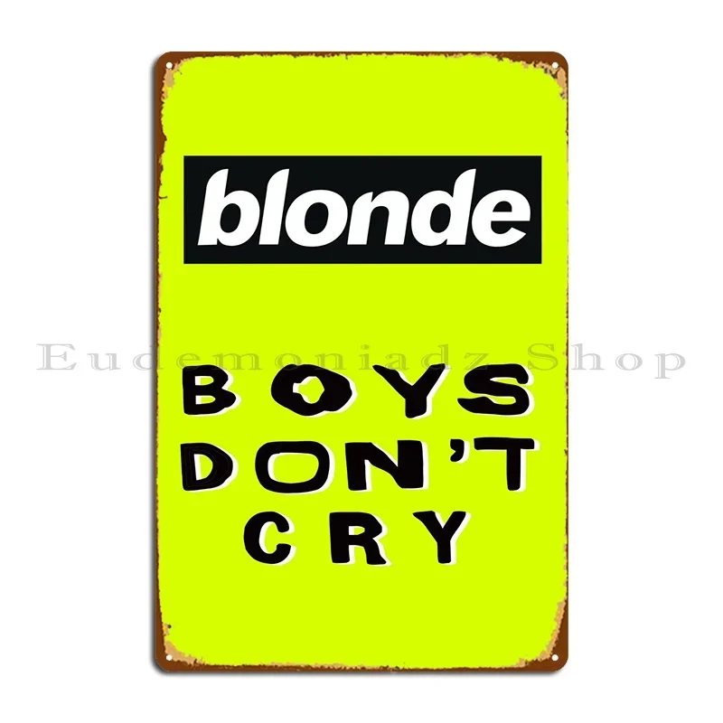 Home Cinema Wall Design - Boys Dont Cry Metal Sign Wall