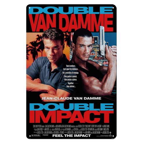 Home Cinema Decor - Poster Logam Film Double Impact van