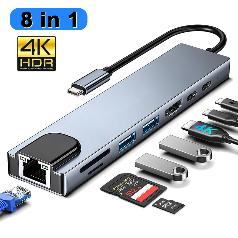 Hub USB Tipe C 8 In 1 untuk Ma - Home Cinema Usb ulasan dan harga