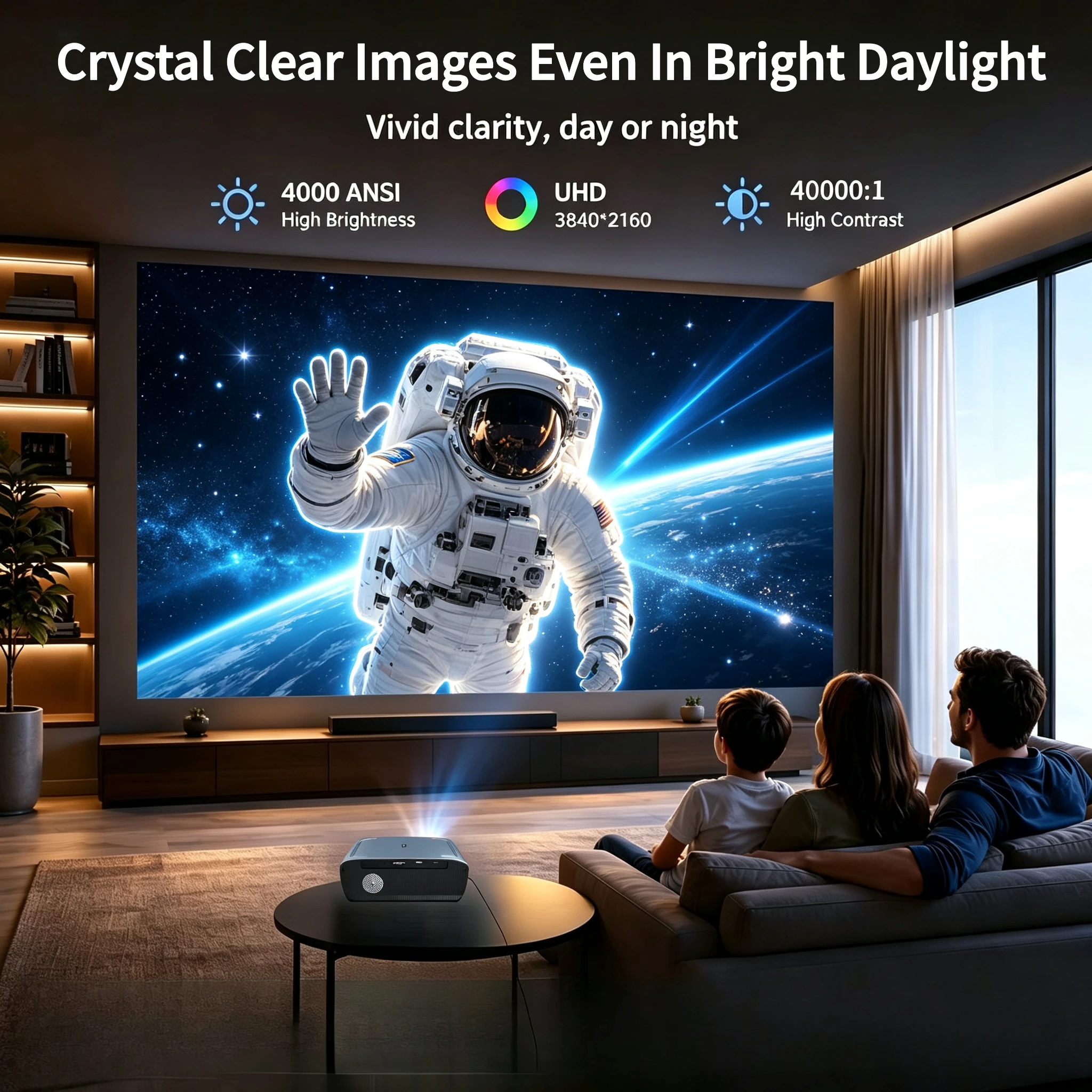 Proyektor 4000ANSI 4K S7 Siang - Home Cinema Experience ulasan dan harga