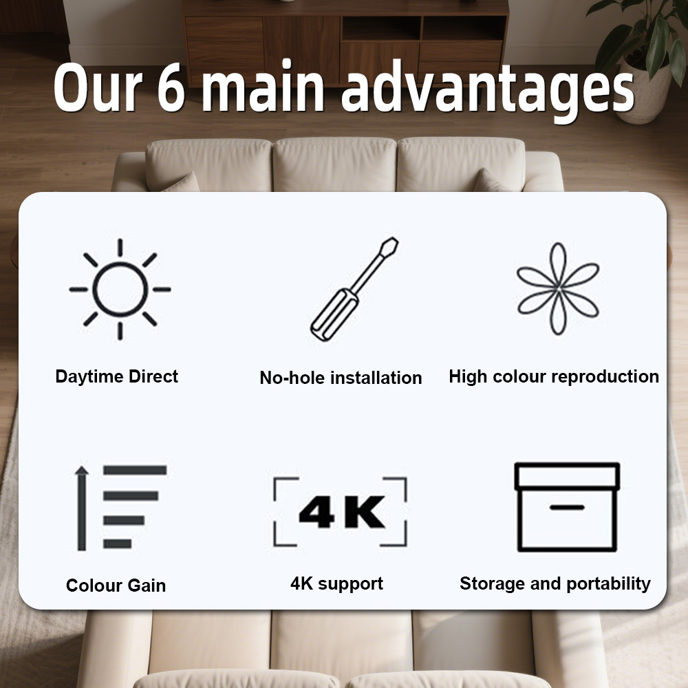 Layar Proyektor Universal 80/1 - Home Cinema Projector Screen ulasan dan harga