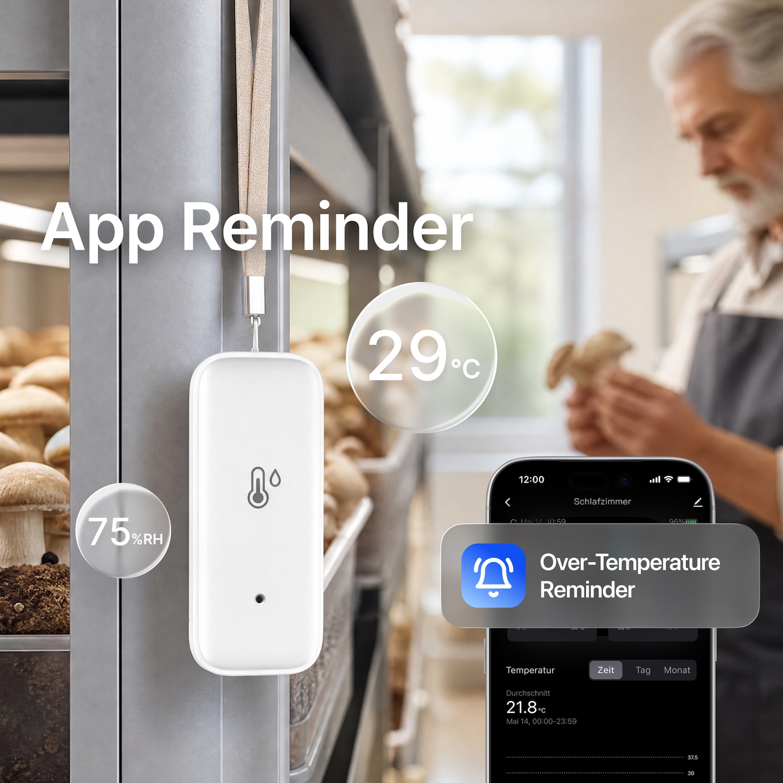 Sensor Suhu Kelembaban Tuya Sm - Home Cinema Alexa ulasan dan harga