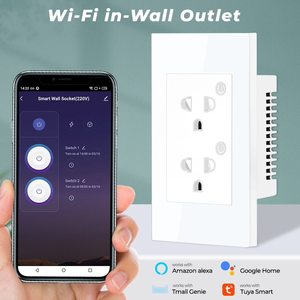 16A Tuya WiFi Bluetooth US EU  - Home Cinema Alexa ulasan dan harga