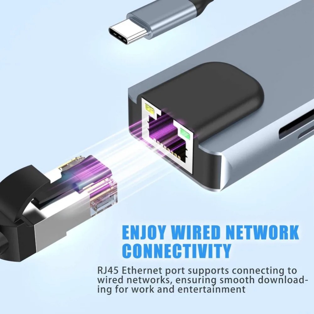 USB C Hub 8/7 in 1 4K HDMI Ada - Home Cinema Usb ulasan dan harga