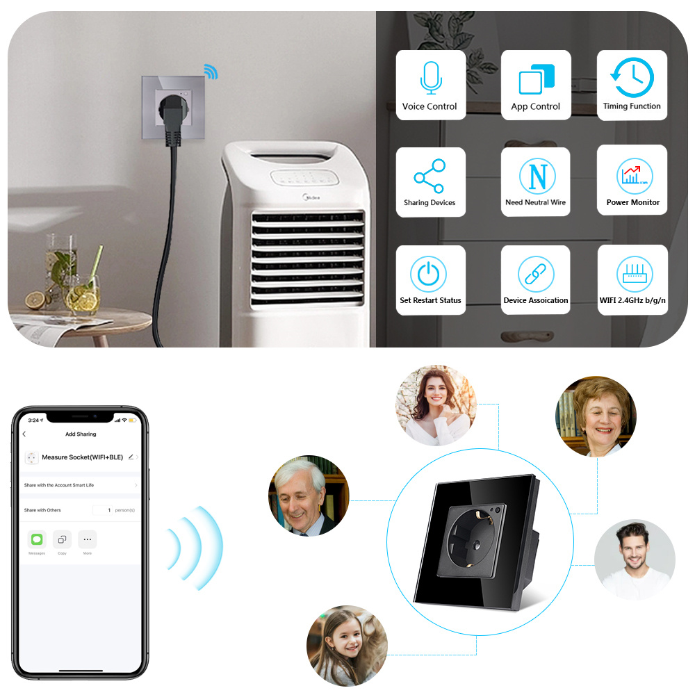 Tavoia soket dinding Wifi, sok - Home Cinema Alexa ulasan dan harga
