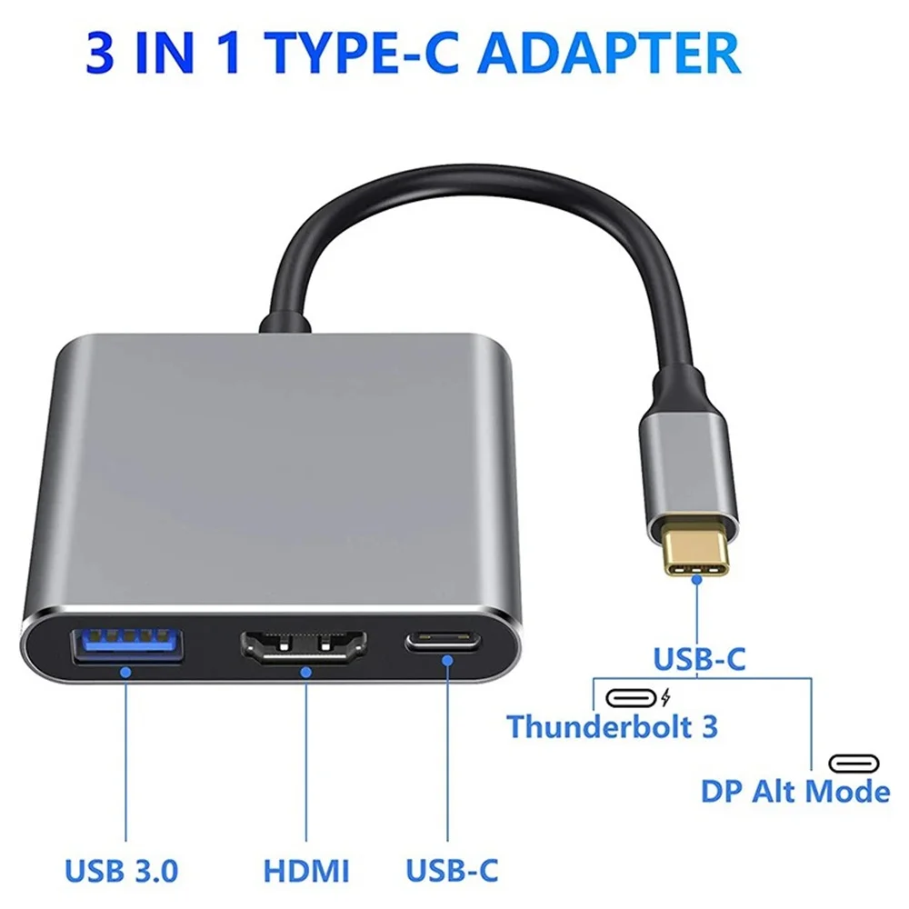 USB C HUB 3-in-1 Multiport Ada - Home Cinema Usb ulasan dan harga