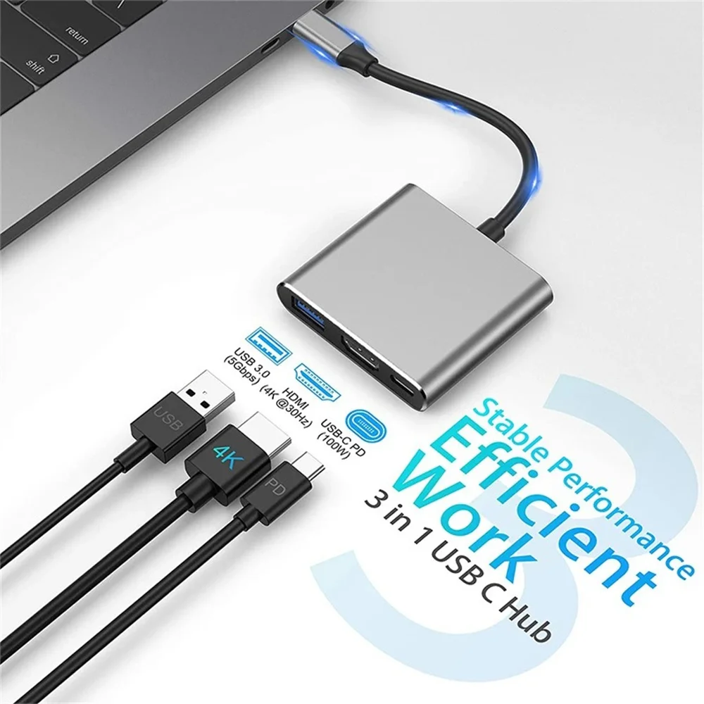 USB C HUB 3-in-1 Multiport Ada - Home Cinema Usb ulasan dan harga
