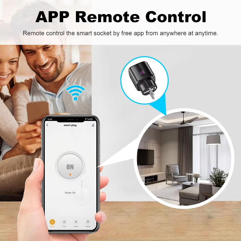 20A AC100-240V Wifi Smart Plug - Home Cinema Alexa ulasan dan harga