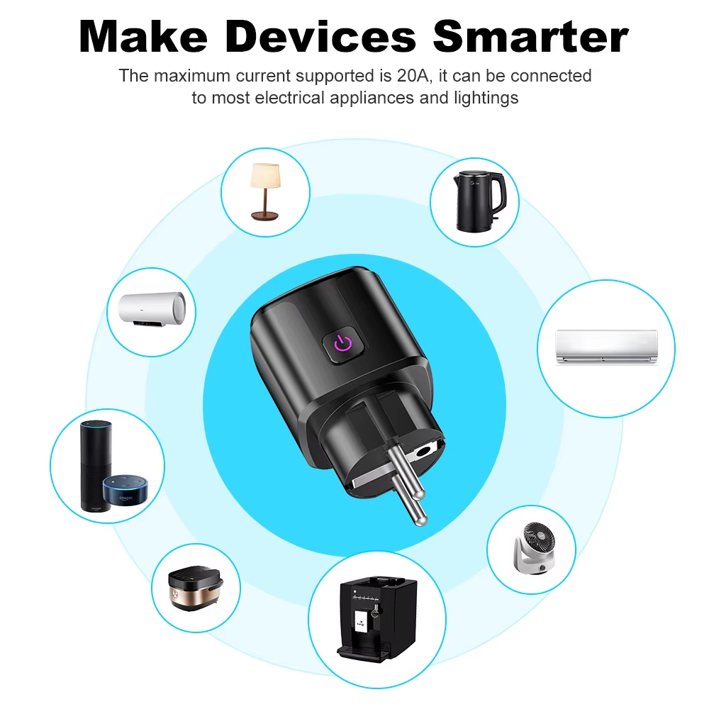 20A AC100-240V Wifi Smart Plug - Home Cinema Alexa ulasan dan harga