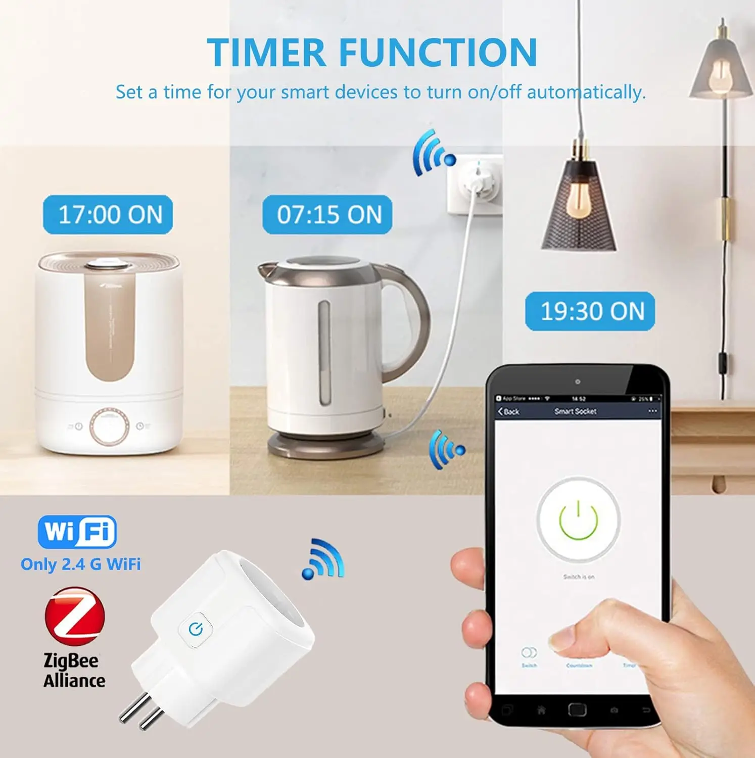 ZigBee EU Plug 16A/20A Smart P - Home Cinema Alexa ulasan dan harga