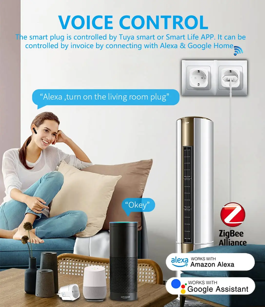 ZigBee EU Plug 16A/20A Smart P - Home Cinema Alexa ulasan dan harga