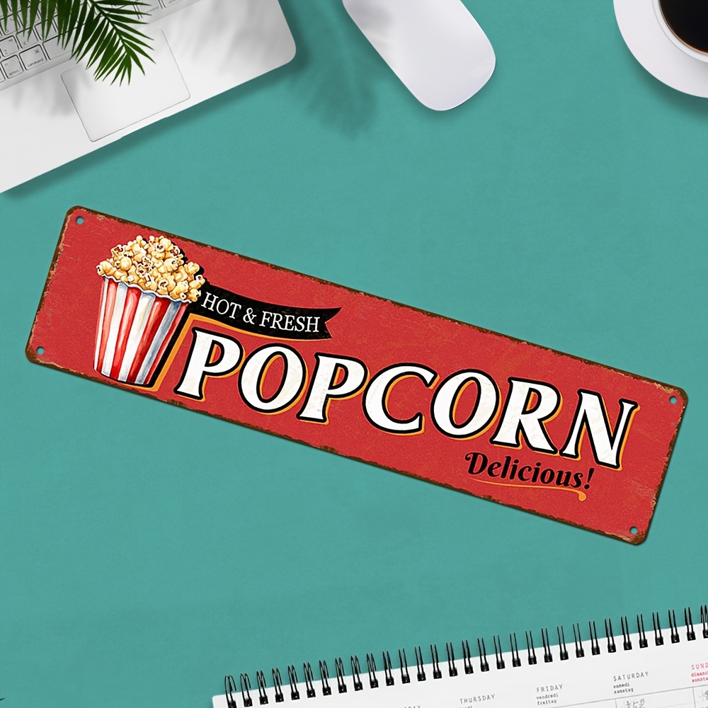 Papan Tanda Popcorn Aluminium  - Home Cinema Wall Design ulasan dan harga