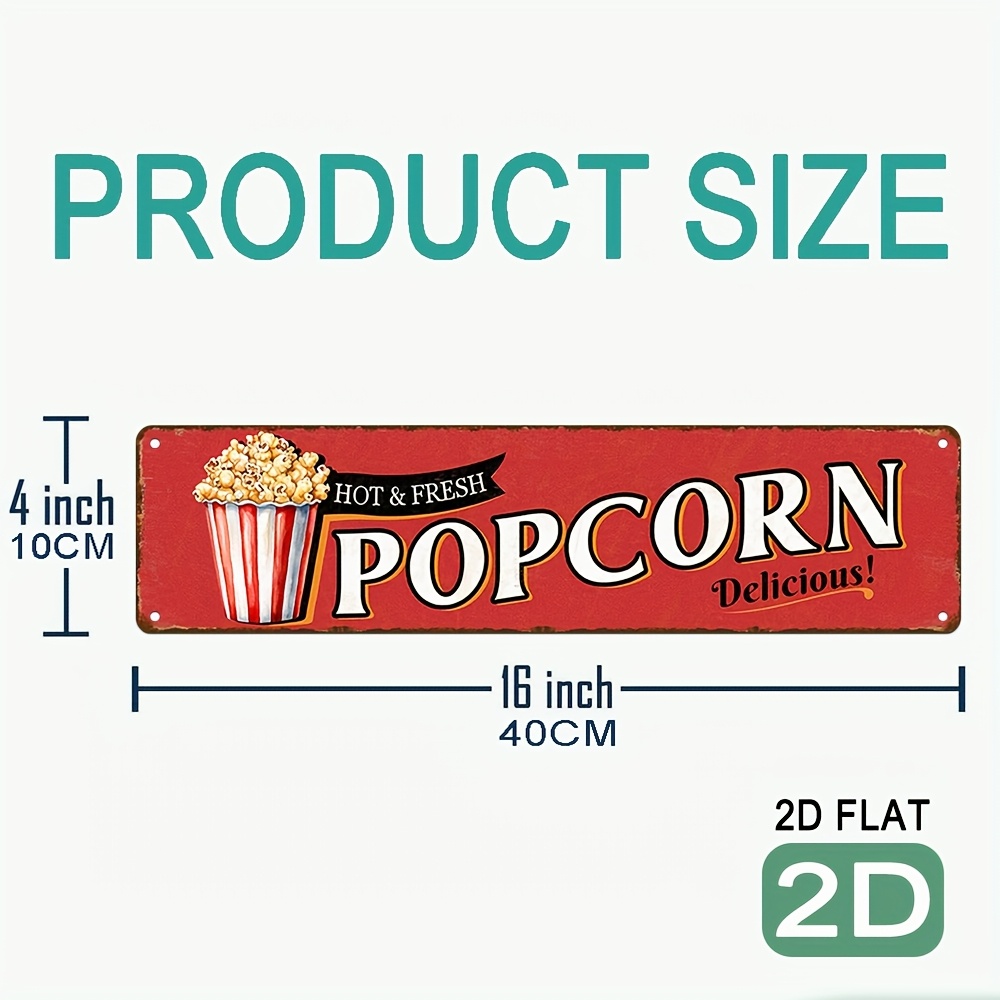 Papan Tanda Popcorn Aluminium  - Home Cinema Wall Design ulasan dan harga