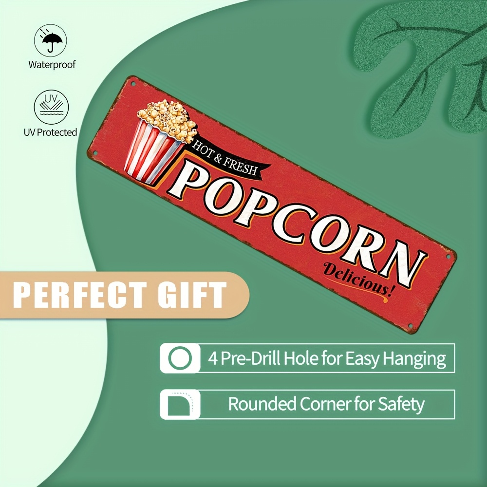 Papan Tanda Popcorn Aluminium  - Home Cinema Wall Design ulasan dan harga