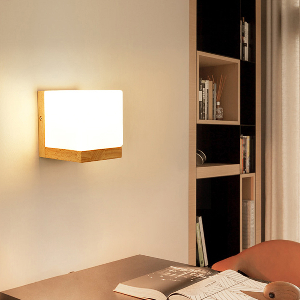 Lampu Dinding Kayu Nordic deng - Home Cinema Glasses ulasan dan harga