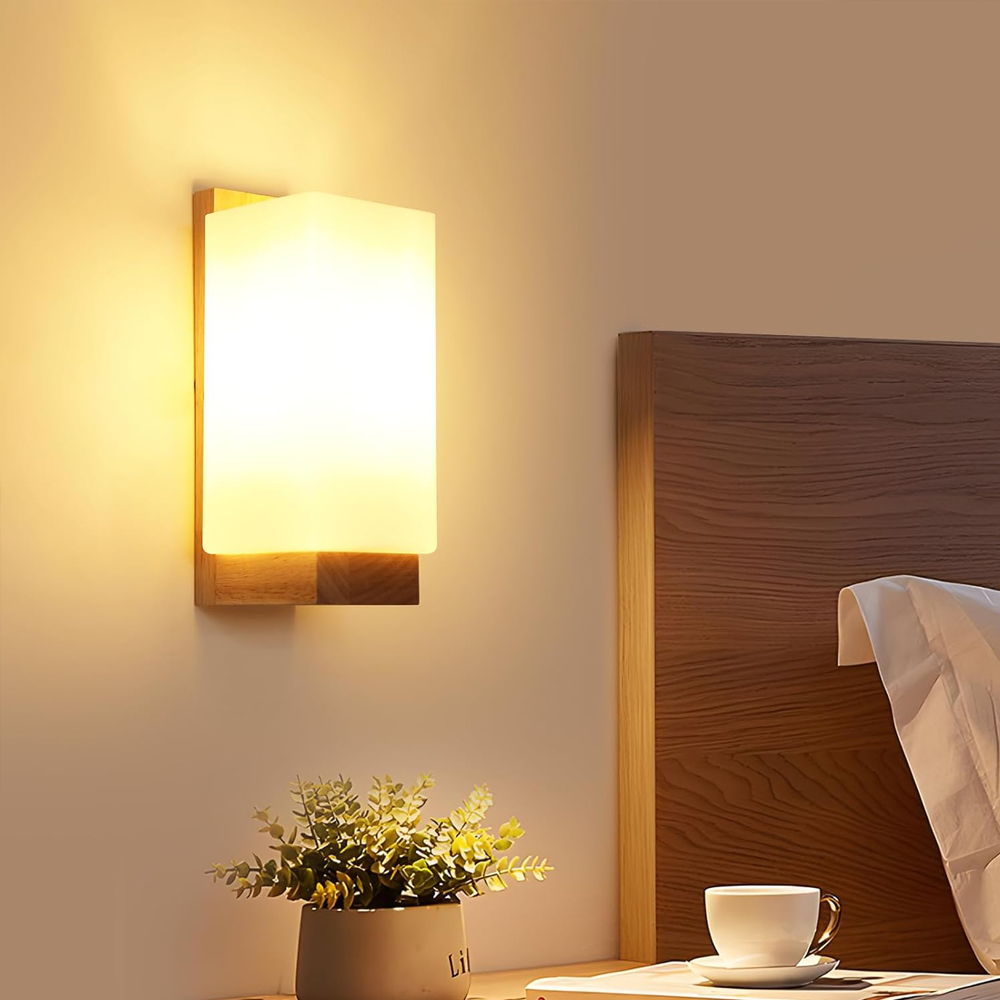 Lampu Dinding Kayu Nordic deng - Home Cinema Glasses ulasan dan harga
