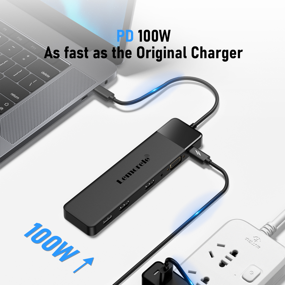 Lemorele 13-in-1 USB C HUB 4K3 - Home Cinema Usb ulasan dan harga