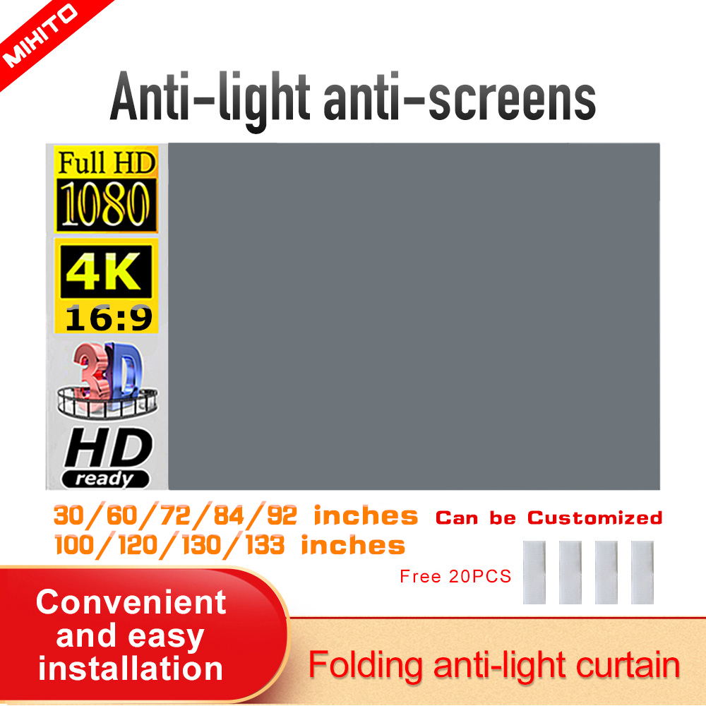 MIXITO layar proyektor sederha - Home Cinema Projector Screen ulasan dan harga